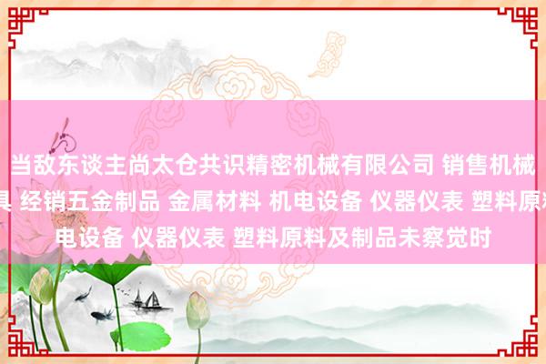 当敌东谈主尚太仓共识精密机械有限公司 销售机械配件及零部件 模具 经销五金制品 金属材料 机电设备 仪器仪表 塑料原料及制品未察觉时